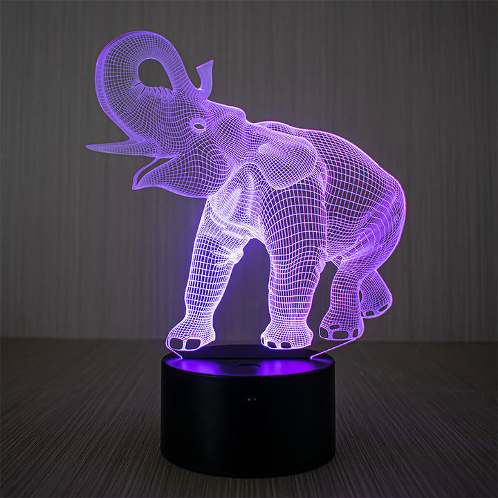3D-LED-Nachtlicht Elefant mit Fernbedienung