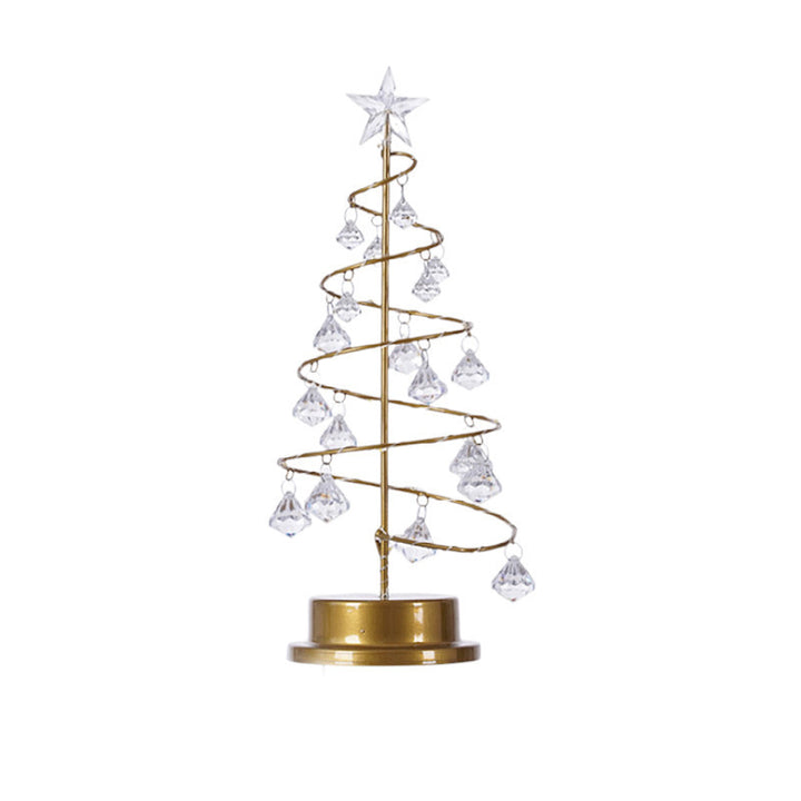 LED-Kristallbaum-Licht mit Metallsockel, USB und Batterie