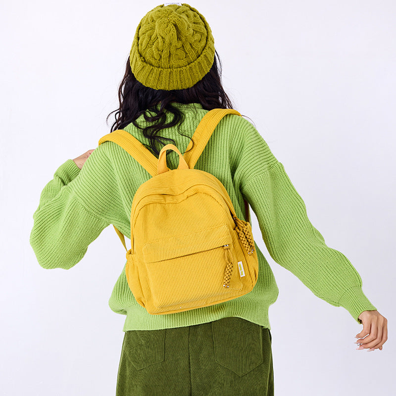 Cord-Rucksack, klein, Damen, strapazierfähig