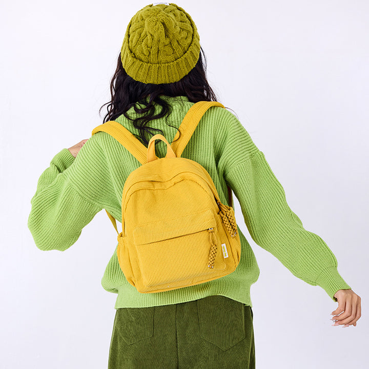 Cord-Rucksack, klein, Damen, strapazierfähig