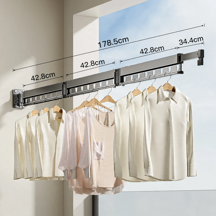 Wandwäscheständer, Aluminium, faltbar, 2–4-teilig, Modell 703-031-A