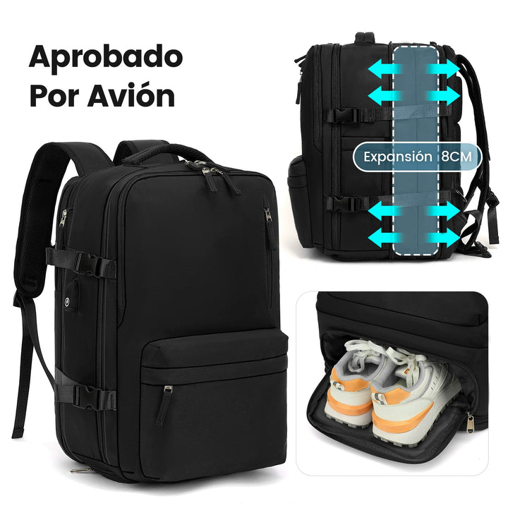 Erweiterbare Reiserucksack, 36–55 L, für Laptops