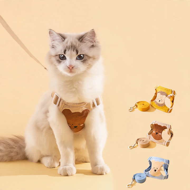 Geschirr für Katzen und Hunde, Weste mit Leine
