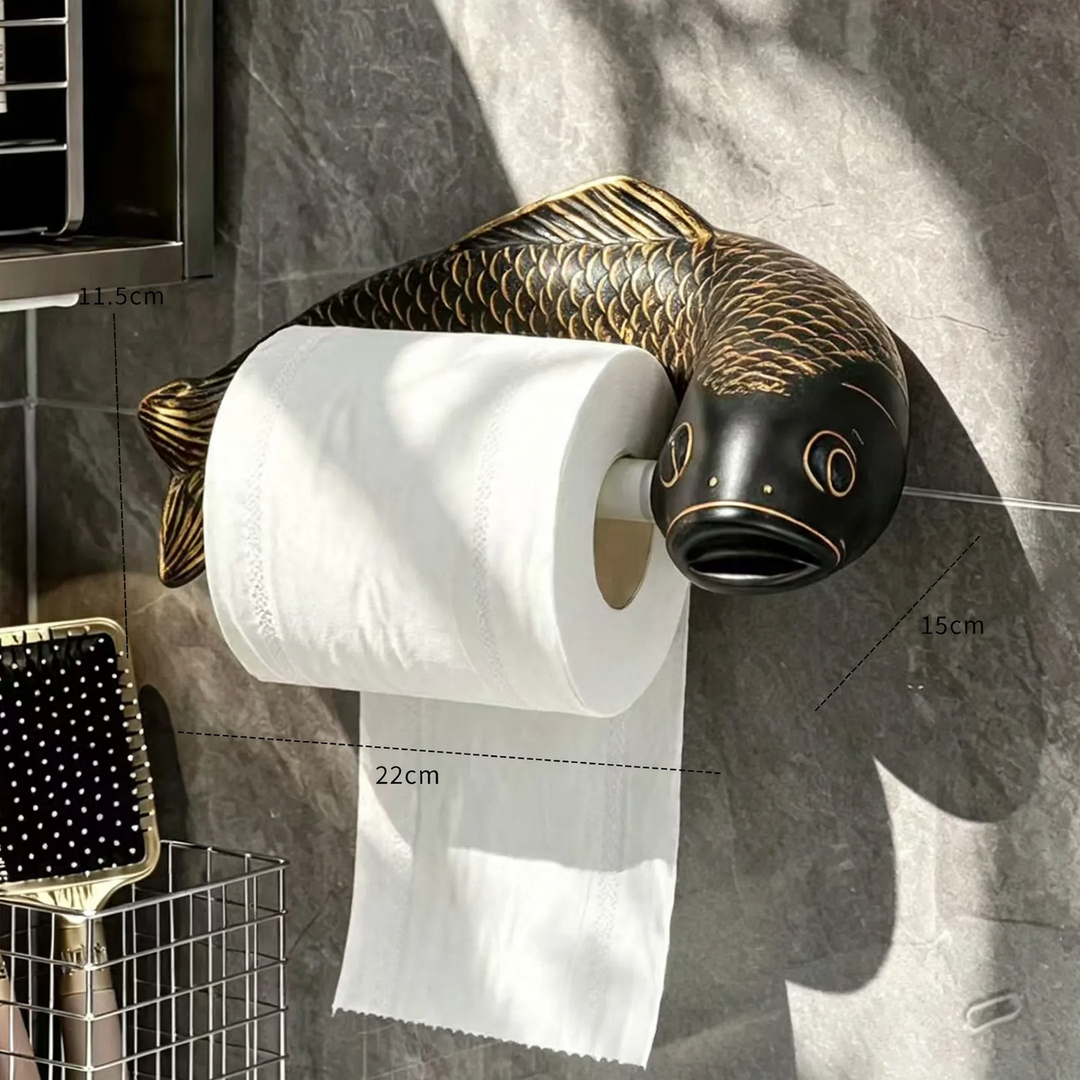 Karpfen-Toilettenpapierhalter, wandmontiert