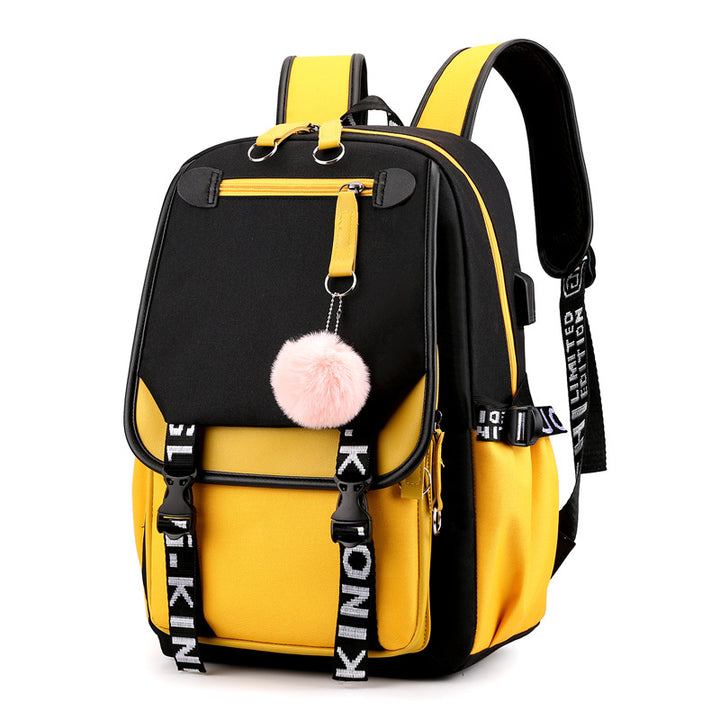 Rucksack aus Denim, großes Fassungsvermögen