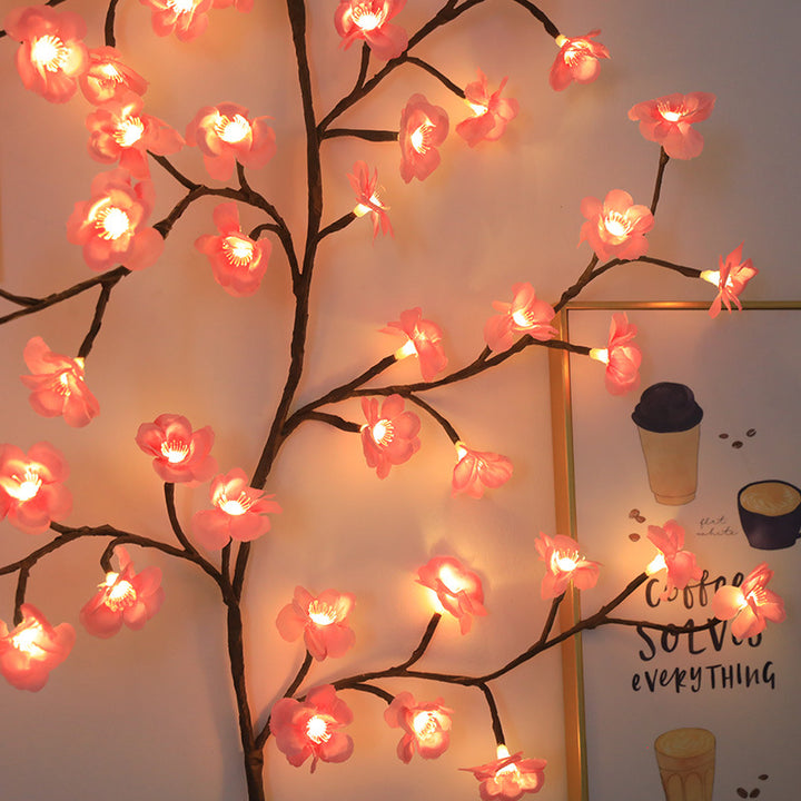 LED-Dekoleuchte mit Kirschblüten-Design