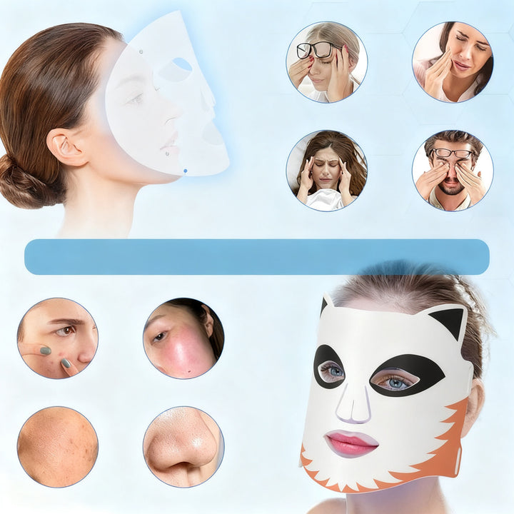 LED-Rotlicht-Gesichtsmaske