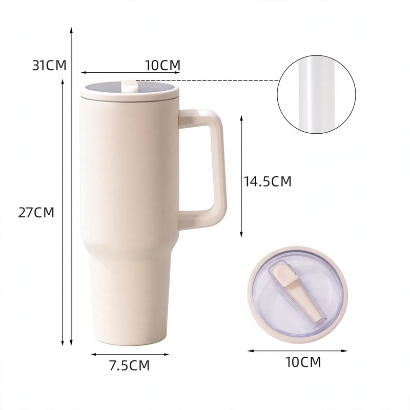 Isolierbecher mit Henkel, 30/40 oz