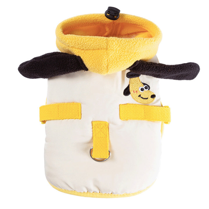 Haustier-Winterjacke mit Kapuze und Stickerei