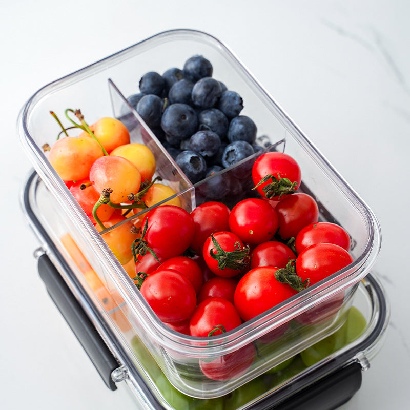 Frischhaltebox mit Fächern für Obst und Speisen