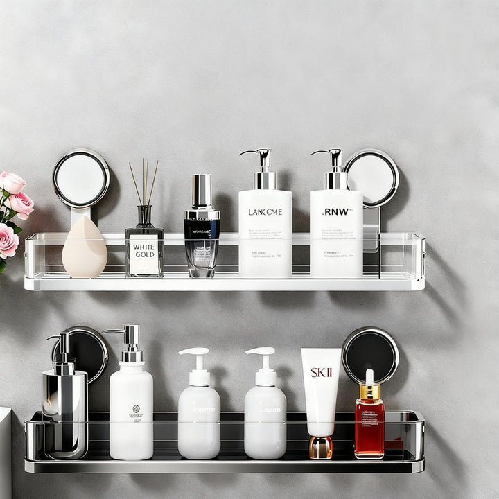 Badezimmer-Regal mit Saugnapf ohne Bohren