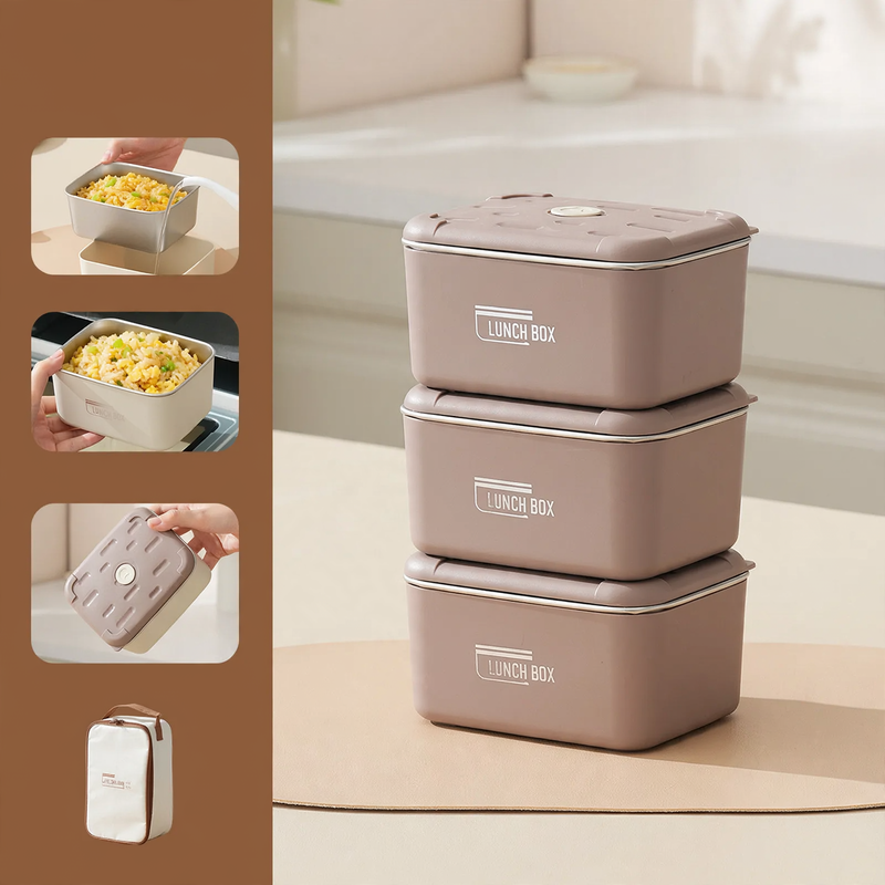 Edelstahl-Lunchbox, mehrschichtig, 501–800 ml