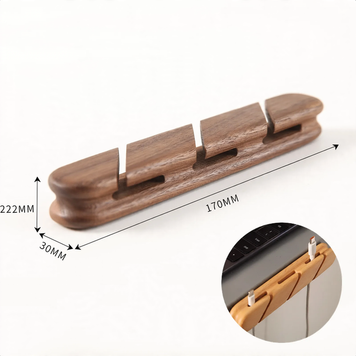 Kabelorganizer aus Holz, Modell K009