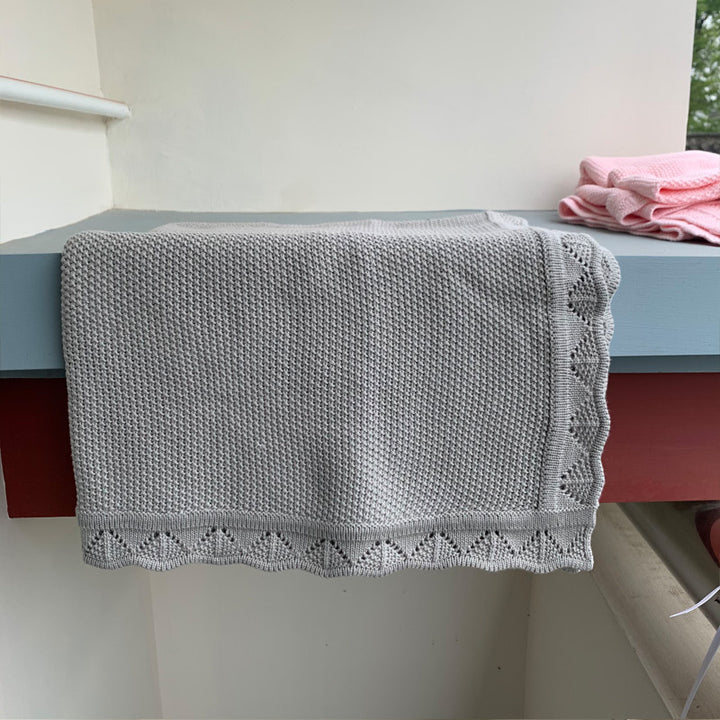 Strickdecke aus Baumwolle, 80×100 cm
