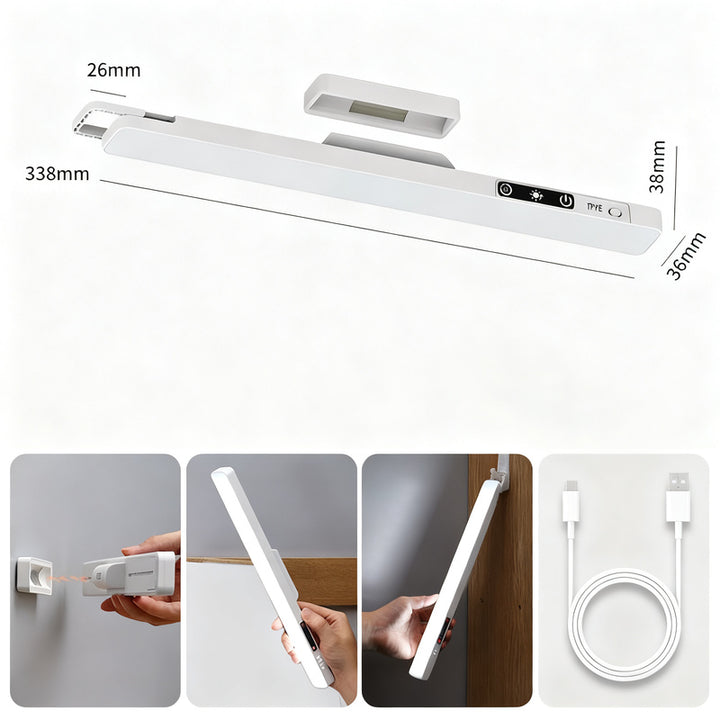 LED-Schreibtischlampe mit Magnethalterung