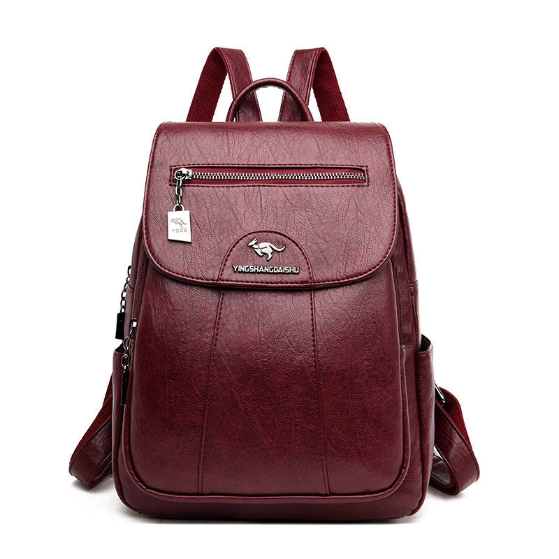 Damen-Rucksack, PU-Leder, Vintage-Stil