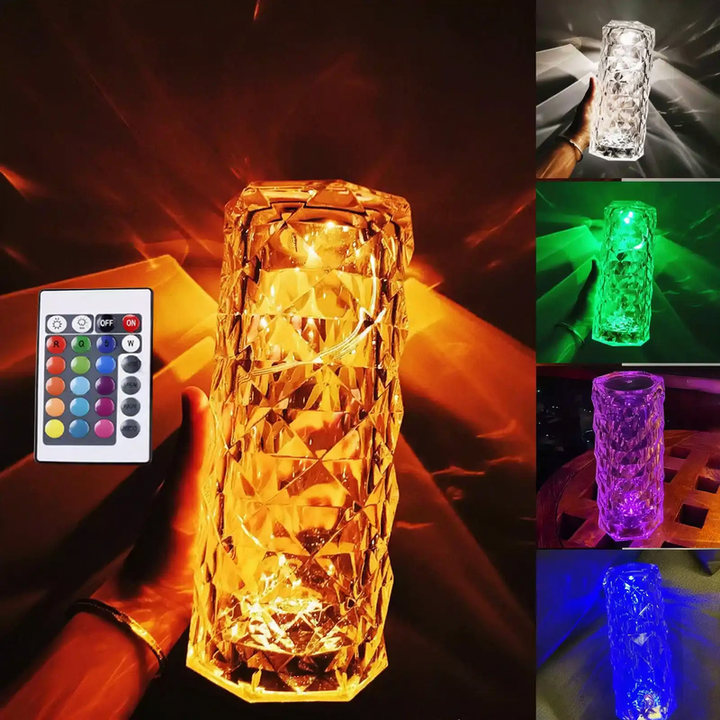 LED-Kristallleuchte mit Farbwechsel und Fernbedienung