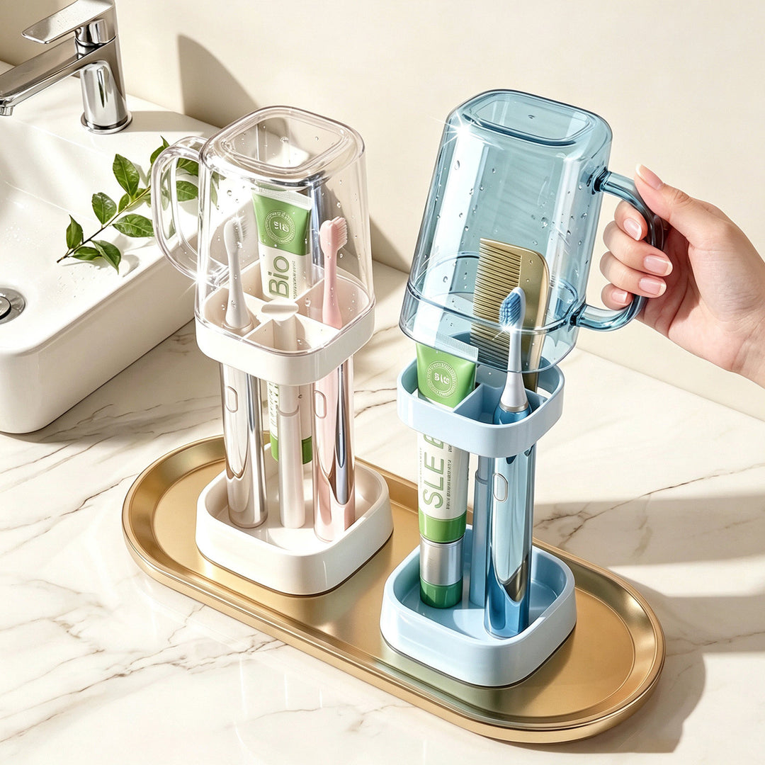 Zahnputzbecher mit verstellbarer Höhe, modernes Design