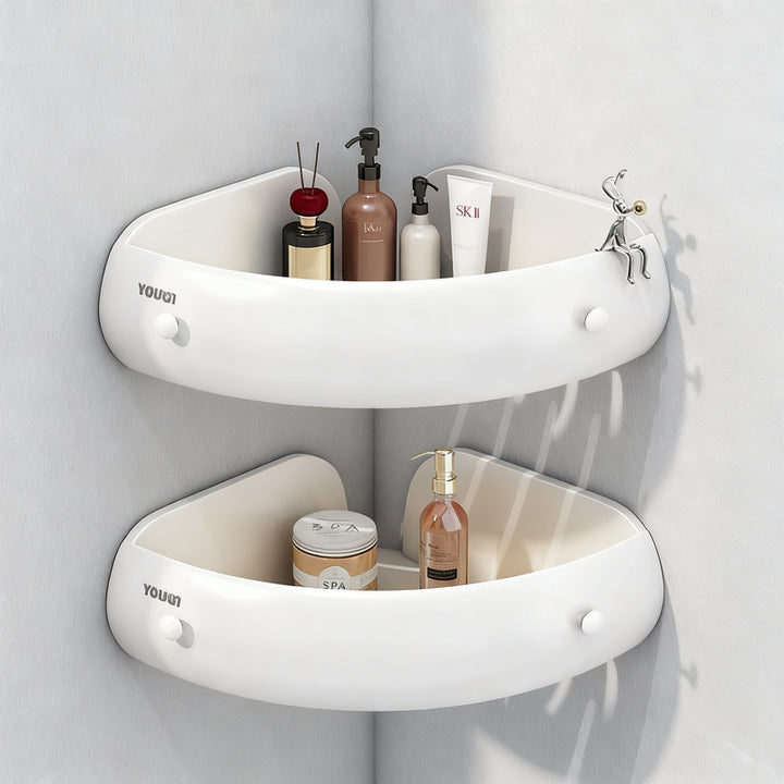 Wandregal für Badezimmer, Aluminium, dreieckig