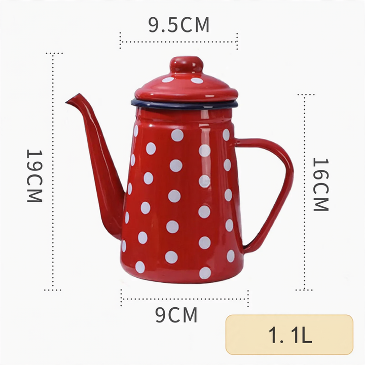 Emaillekanne, 1,1 L, für alle Herdarten