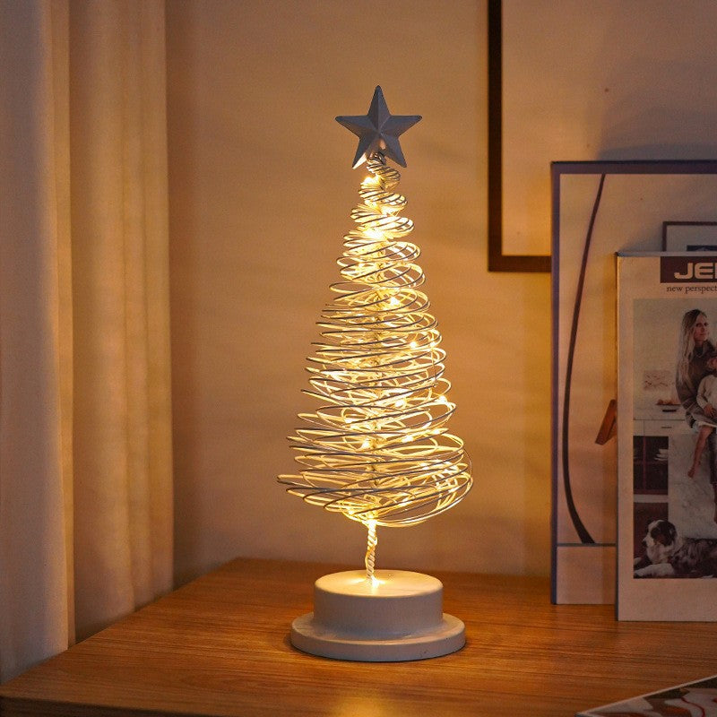 LED-Kristallbaum-Licht mit Metallsockel, USB und Batterie