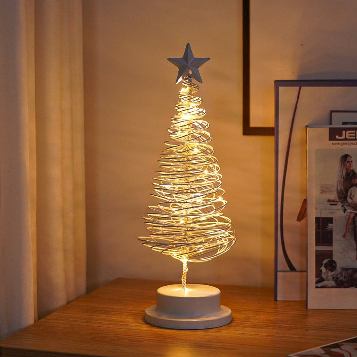 LED-Kristallbaum-Licht mit Metallsockel, USB und Batterie