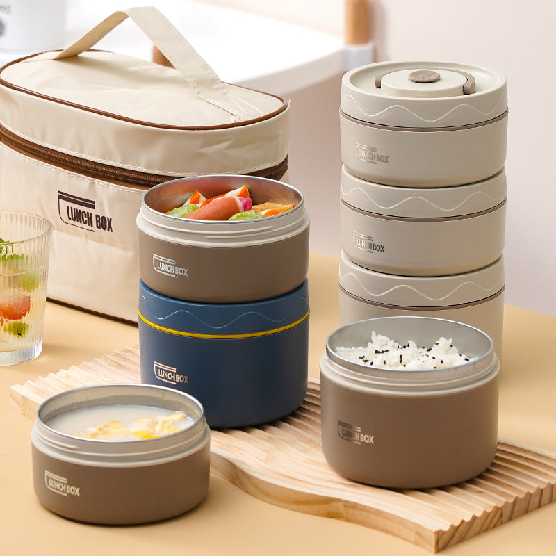 Edelstahl-Lunchbox, mehrschichtig, 501–800 ml