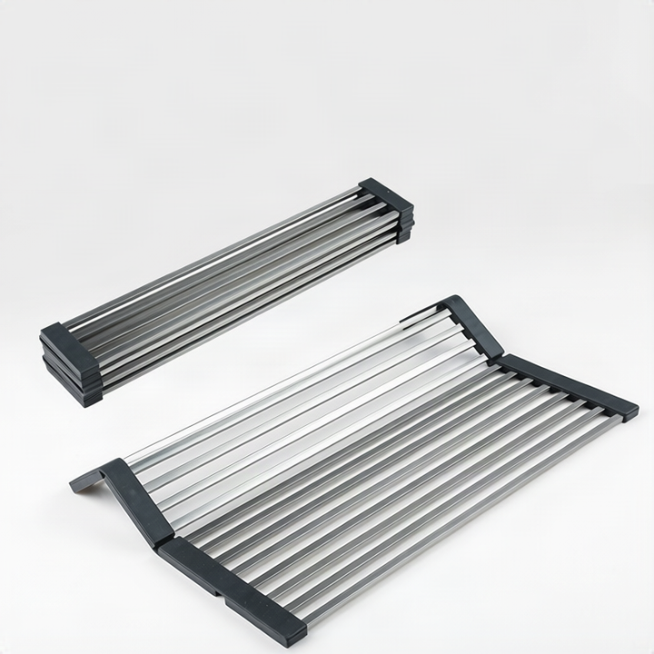 Edelstahl-Spülbeckenablage mit Rollrost
