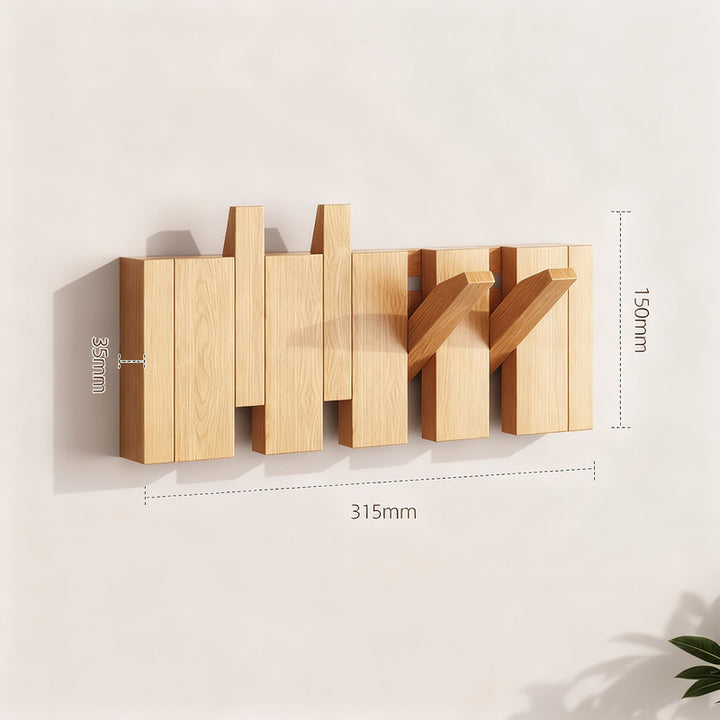 Holz-Wandgarderobe aus Buche, 3–12 Haken