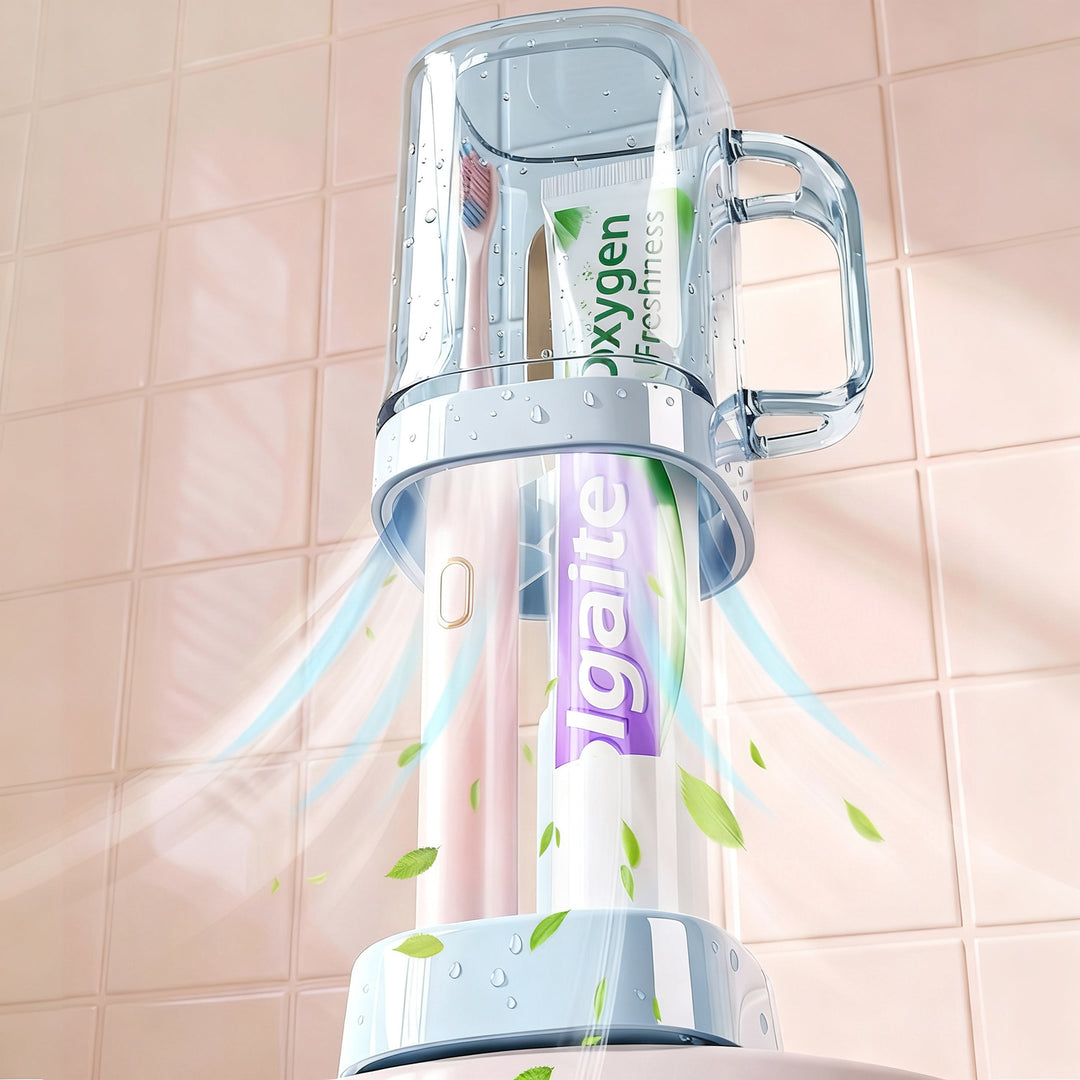 Zahnputzbecher mit verstellbarer Höhe, modernes Design