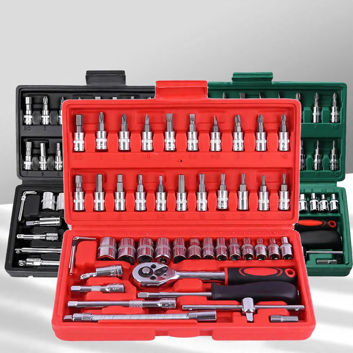 Ratschenschlüssel-Steckschlüssel-Set 46-teilig Modell 1103