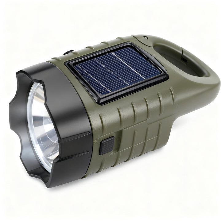 Solar-Handkurbel-Taschenlampe mit Powerbank
