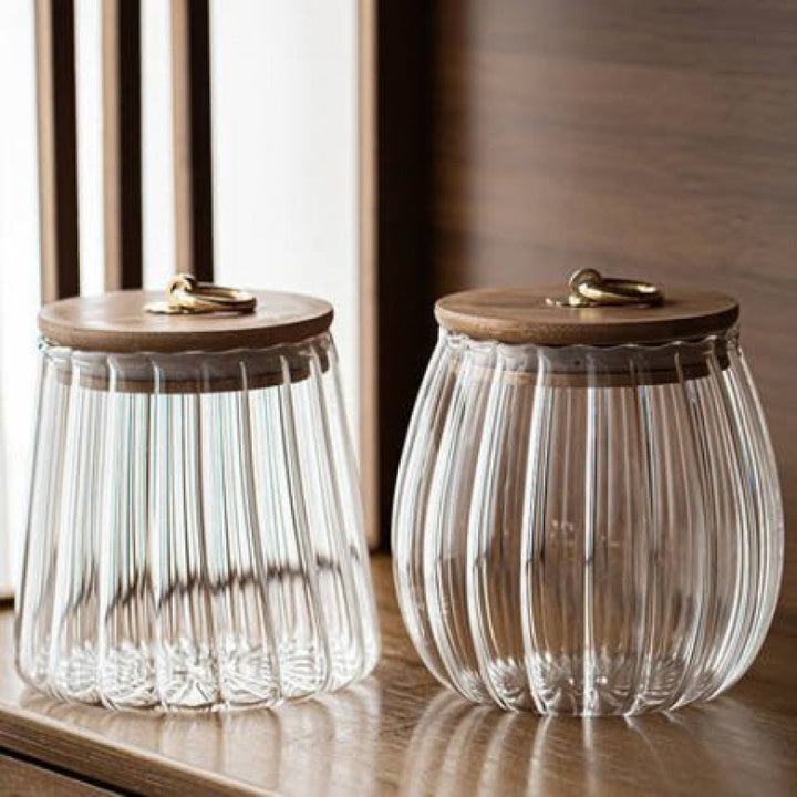 Blütenform-Glasspeicher, transparent, modern