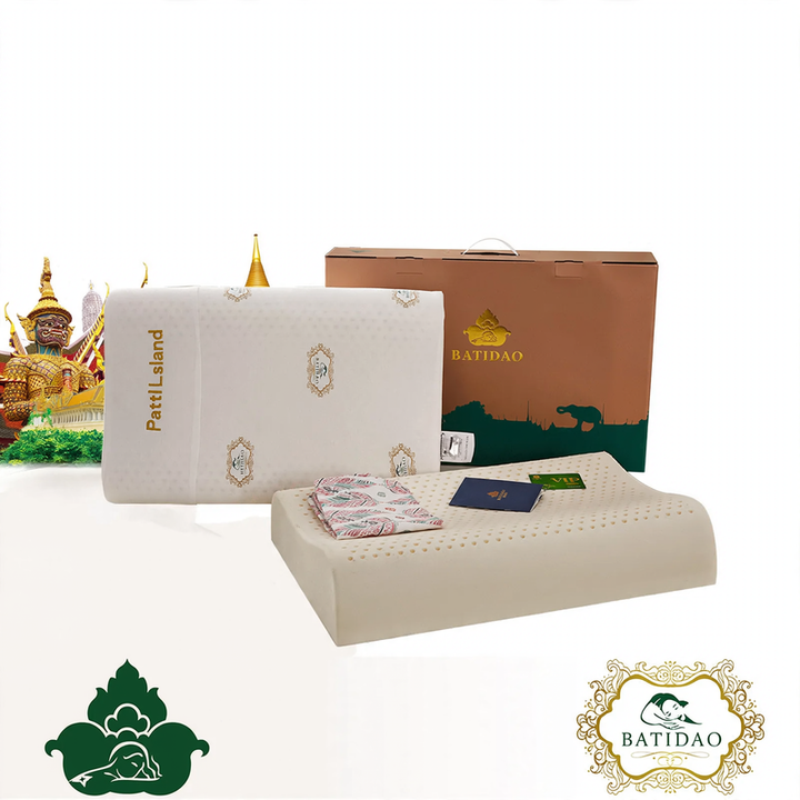 Natur-Latexkissen mit Massagestruktur, Geschenkset