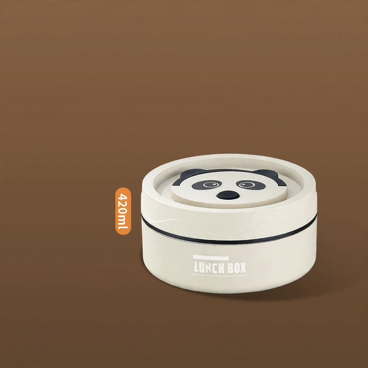 Edelstahl-Lunchbox, rund, 470–600 ml, mit Deckel