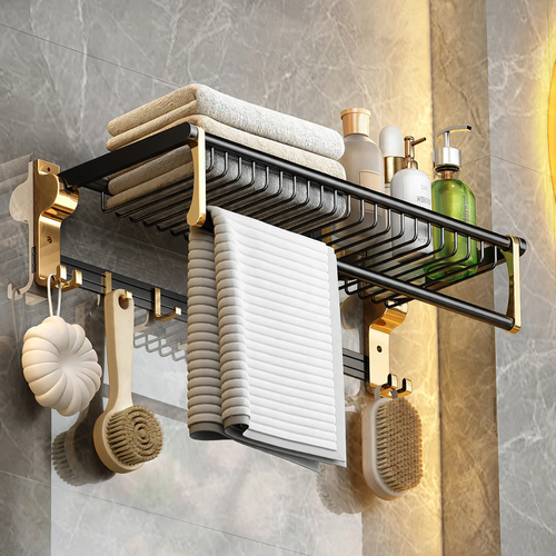 Badezimmer-Regal, Aluminium, dreieckig, ohne Bohren
