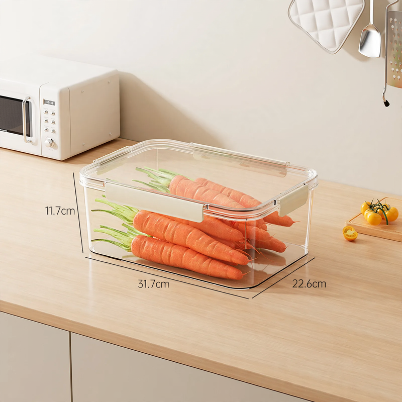 Transparente Frischhaltebox mit dichtem Deckel