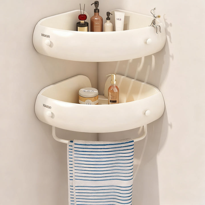 Wandregal für Badezimmer, Aluminium, dreieckig