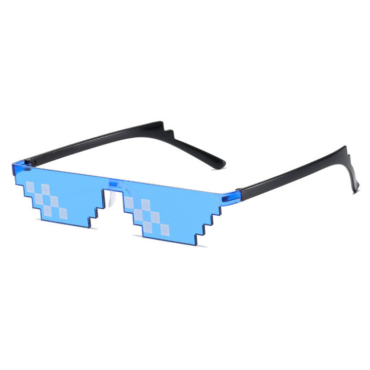 Pixelbrille mit geometrischem Muster