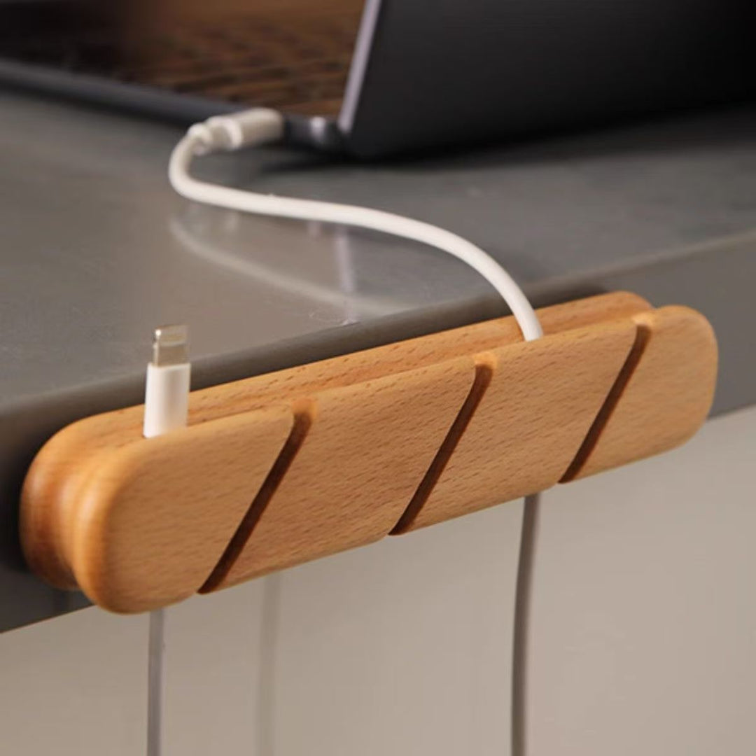Kabelorganizer aus Holz, Modell K009