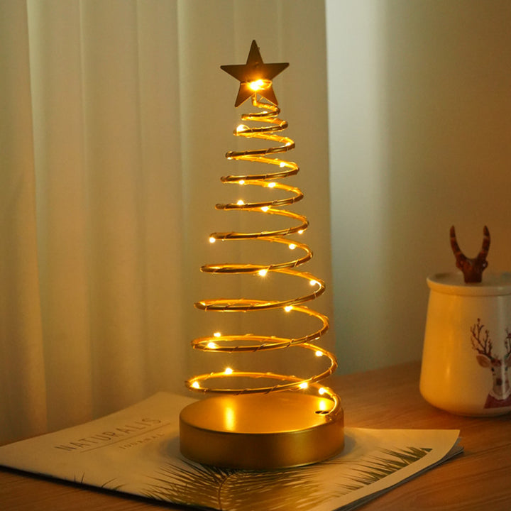 LED-Kristallbaum-Licht mit Metallsockel, USB und Batterie