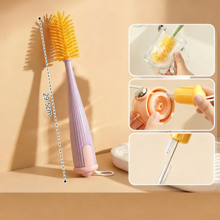 Reinigungsbürste aus Silikon, 3-in-1