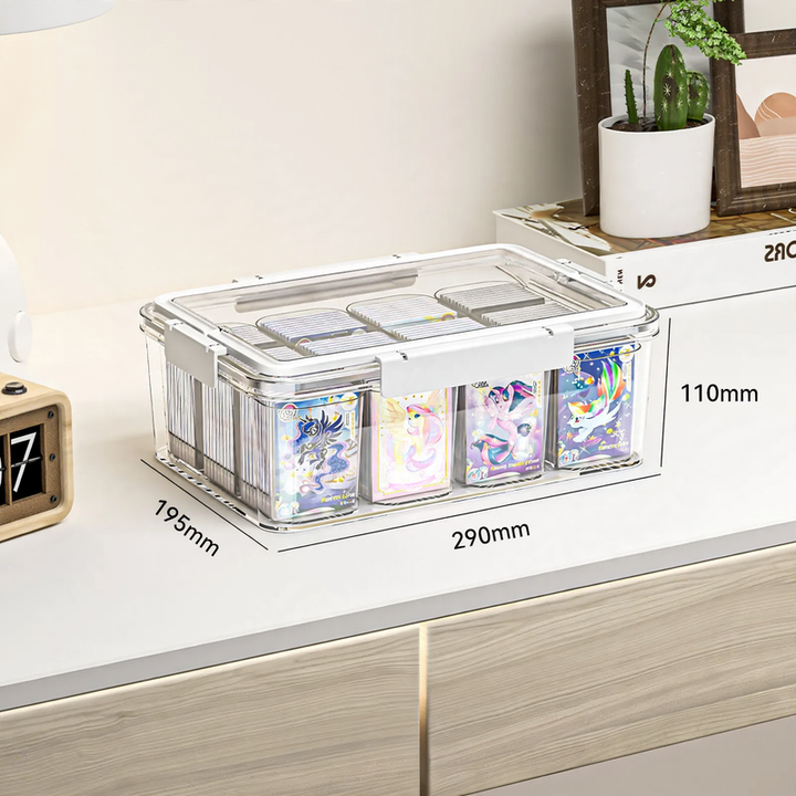 Kartenkollektions-Organizer, transparent, 5 Fächer