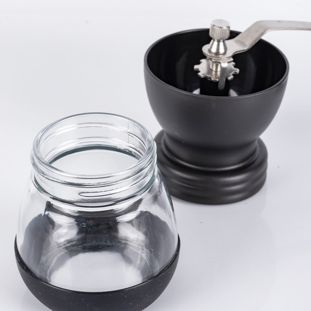 Handkaffeemühle aus Glas, modernes Design