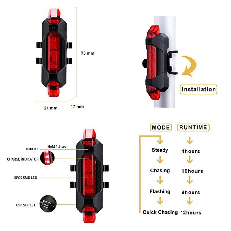 USB-Fahrradbeleuchtung vorne