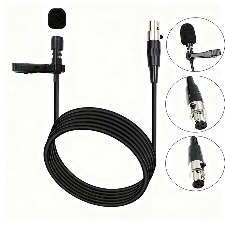 XLR-Adapterkabel für Funkmikrofone, 3-Pin/4-Pin