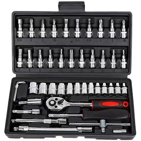 Ratschenschlüssel-Steckschlüssel-Set 46-teilig Modell 1103