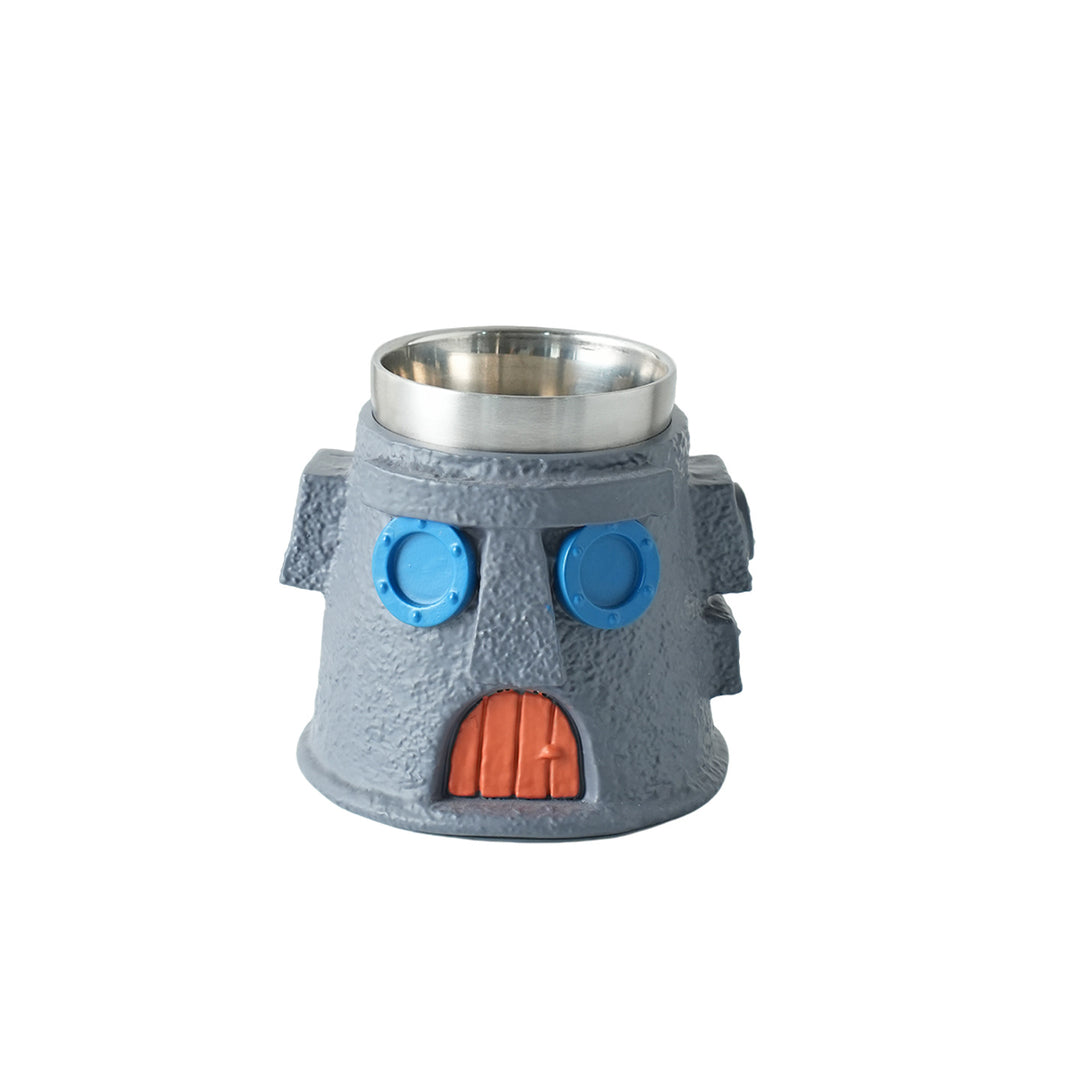 Edelstahl-Trinkglas mit Burgen-Design