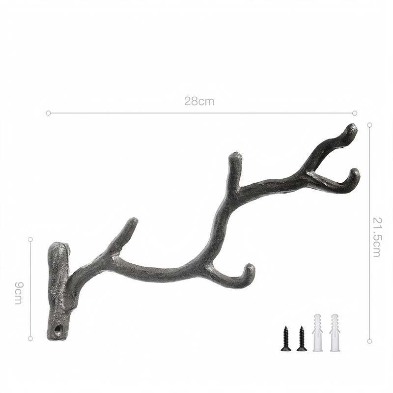 Gusseiserner Wandhaken mit Vogelmotiv