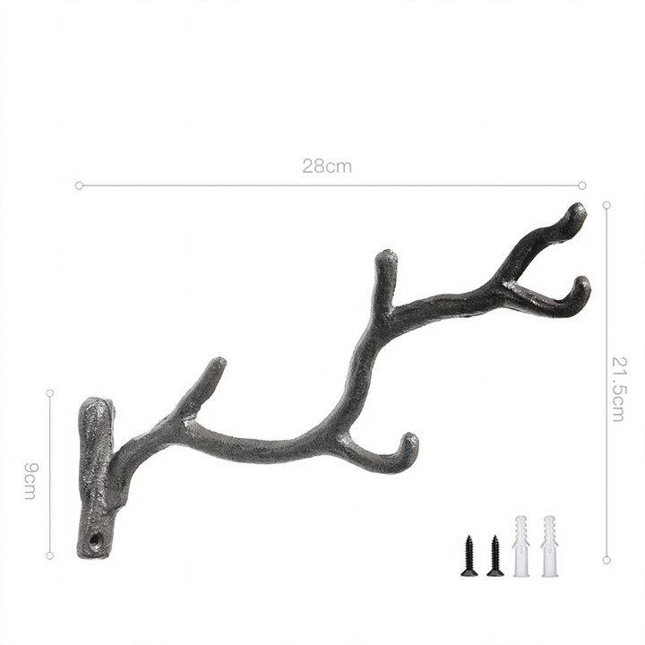 Gusseiserner Wandhaken mit Vogelmotiv